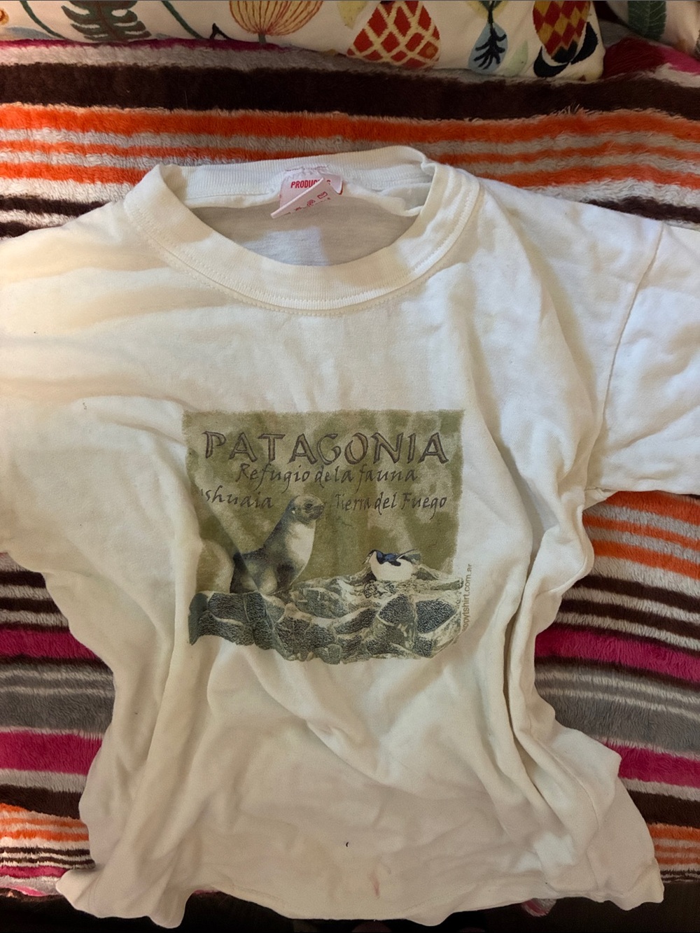 Patagonia White Graphic Baby Tee